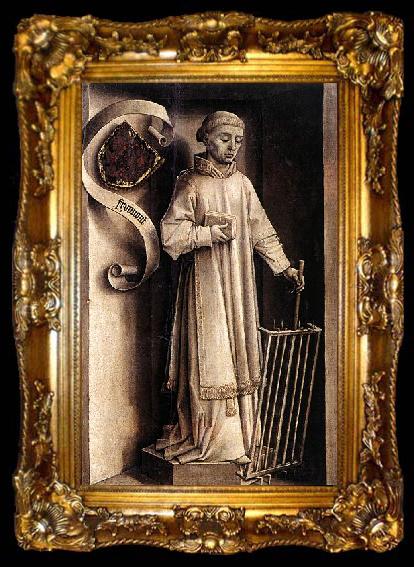 framed  Rogier van der Weyden Portrait Diptych of Laurent Froimont, ta009-2